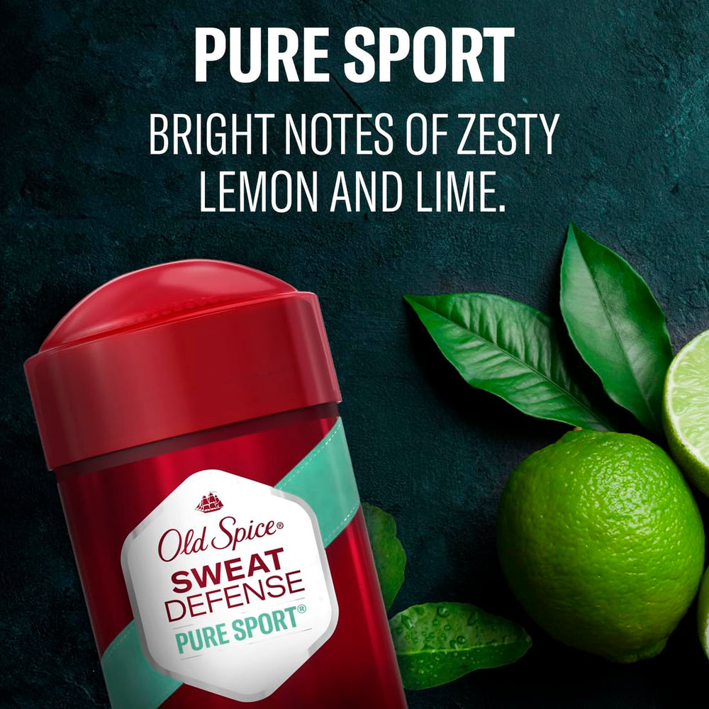 Old Spice Pure Sport soft solid pack display front for easy shopping.