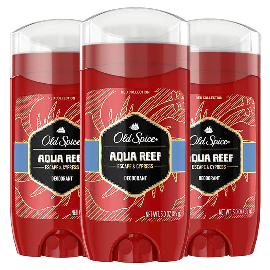 Old Spice Red Zone deodorant pack3 front view with bold branding and fresh appeal