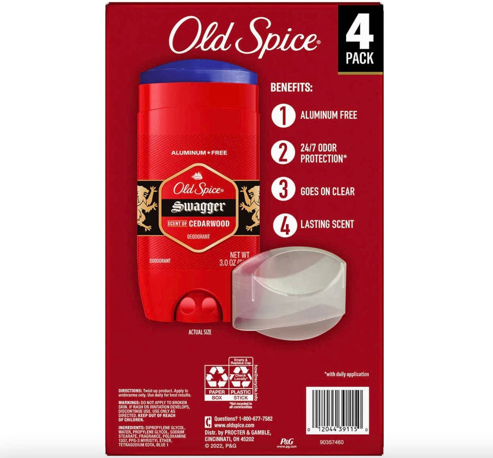 Aluminum-free Old Spice Swagger formula for gentle underarm care