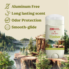 Timber scent combines sandalwood and tonka bean in Old Spice.