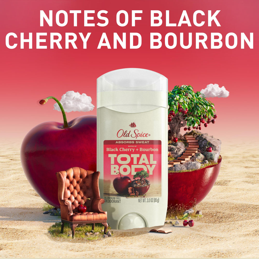 Dermatologist-tested Old Spice Total Body Deodorant Stick for daily use.