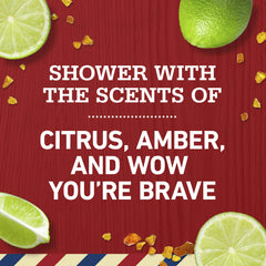 Old Spice Volcano bottle on sink beside towel, barbershop-quality grooming at home