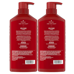 Old Spice Volcano Shampoo barbershop-quality look hints at premium grooming.