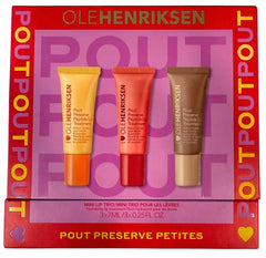 Ole Henriksen Pout Preserve Petites Trio Citrus Sunshine, hydrating lip treatment for smooth, refreshed lips.