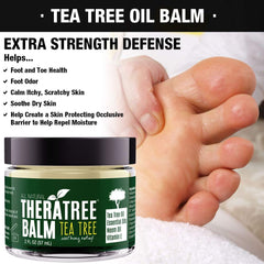 Oleavine TheraTree Balm helps combat foot odor during workouts and shared spaces.