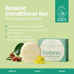 OLGO Botanic Conditioner Bar close-up with bergamot scent for a citrus aroma.