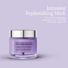 Oligo Blacklight mask evenly distributed through mid-lengths to ends for moisture