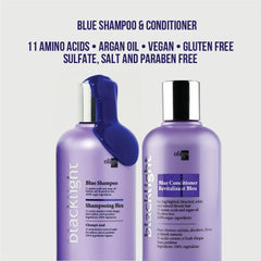 Oligo Professionnel Blacklight Blue Conditioner bottle delivers hydration for blondes.