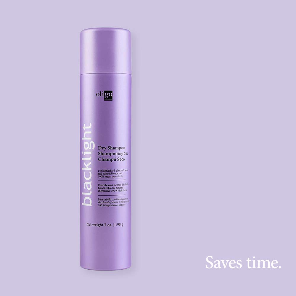 Oligo Professionnel Blacklight Dry Shampoo clean finish image shows a residue-free look.