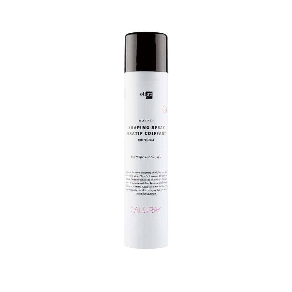 Oligo Professionnel Calura hairspray bottle offering flexible hold for all hair types