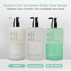 Coconut oil and shea butter imagery on OLIOLI packaging