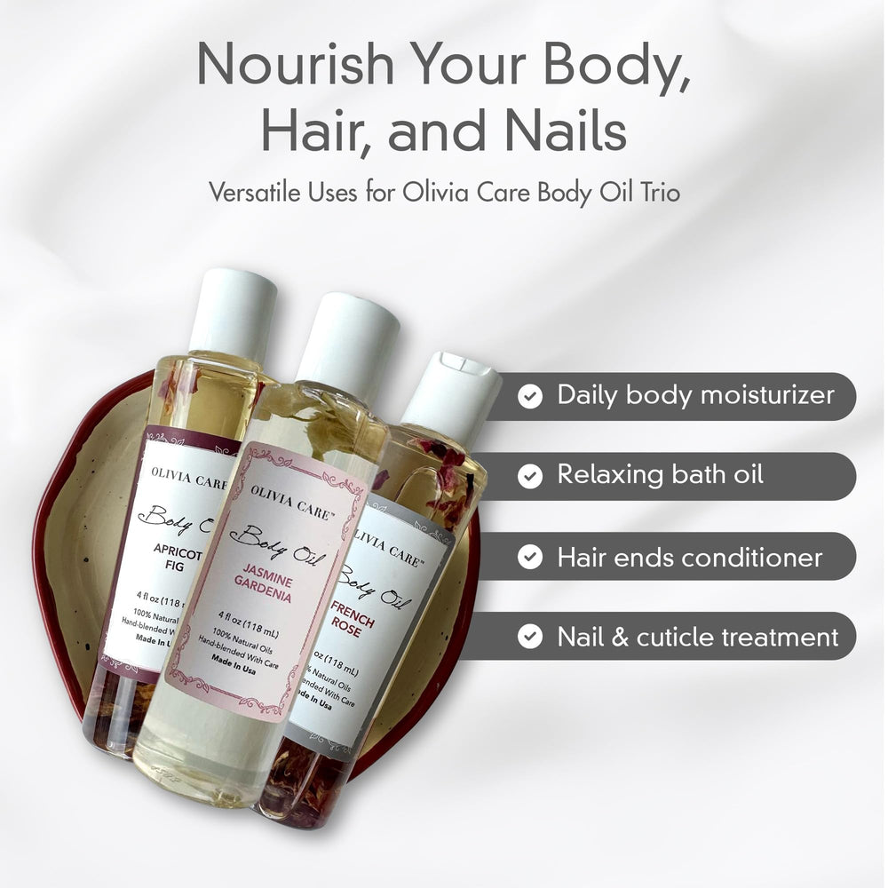 Olivia Care 3-pack display showcasing the trio of scents