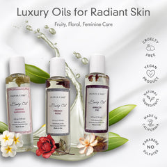 Olivia Care after-bath oil collection for soft, hydrated skin