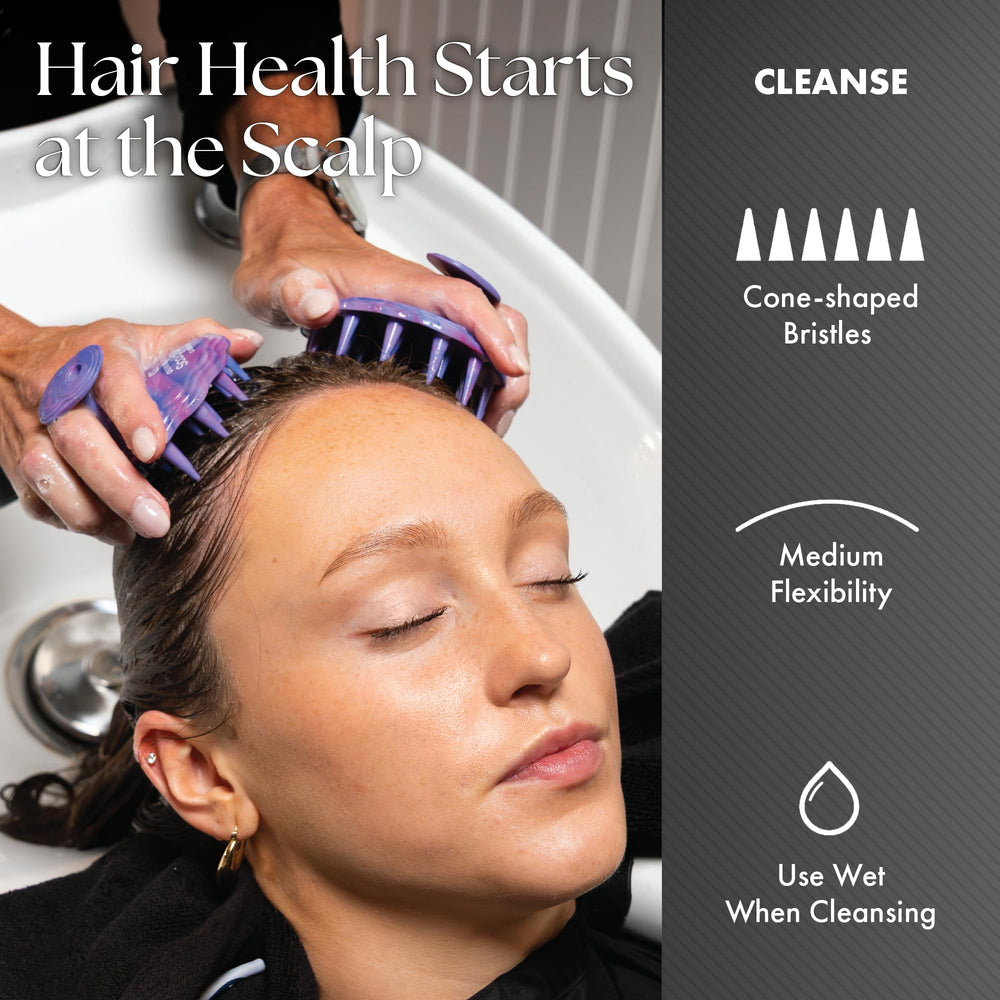 Olivia Garden Scalp Diva works with all hair types and extensions.