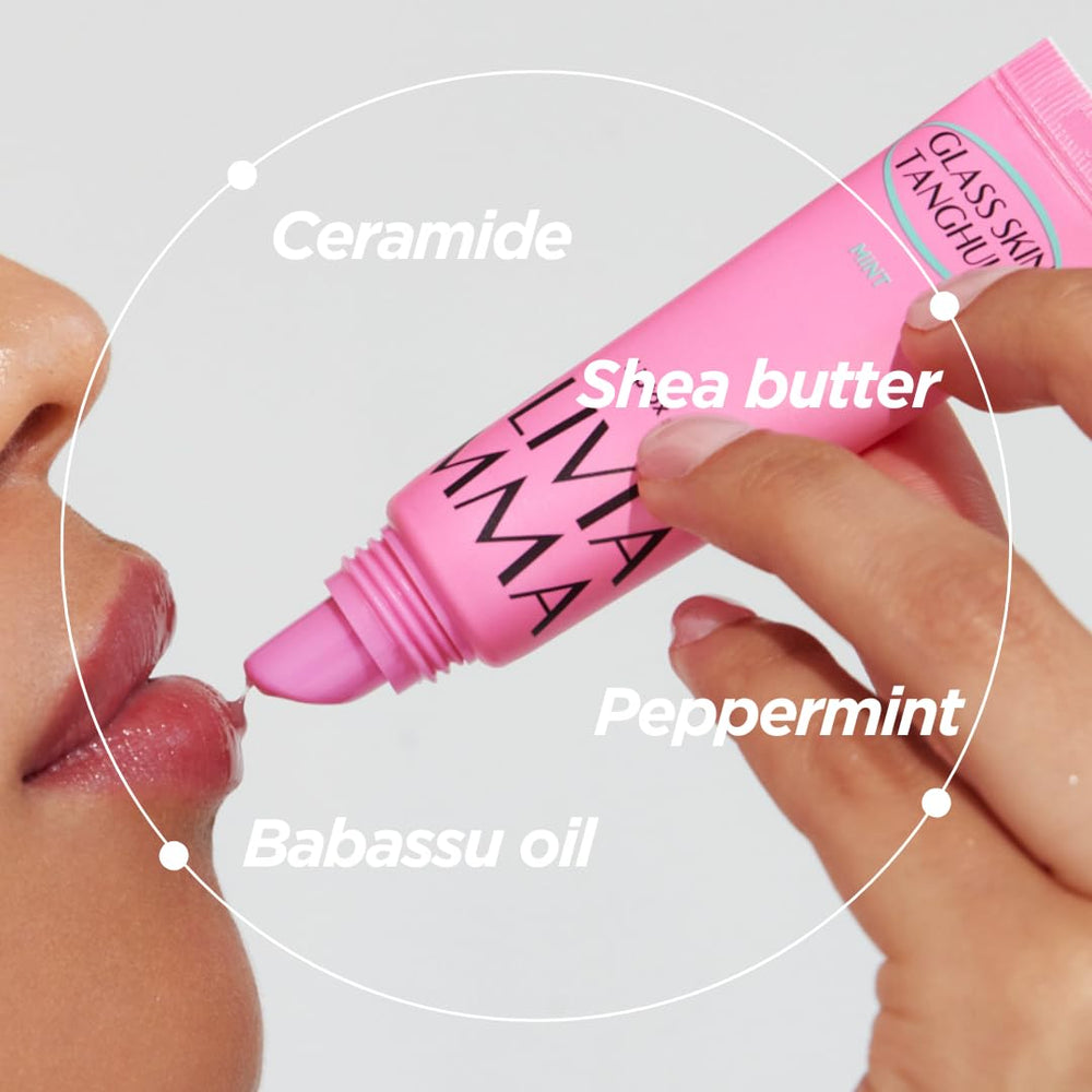 OLIVIAUMMA Mint glass skin tanghulu liptox lip balm for cooling plump and hydration.