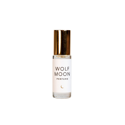 Olivine Atelier Wolf Moon mini perfume oil bottle; portable long-lasting scent for on-the-go use.