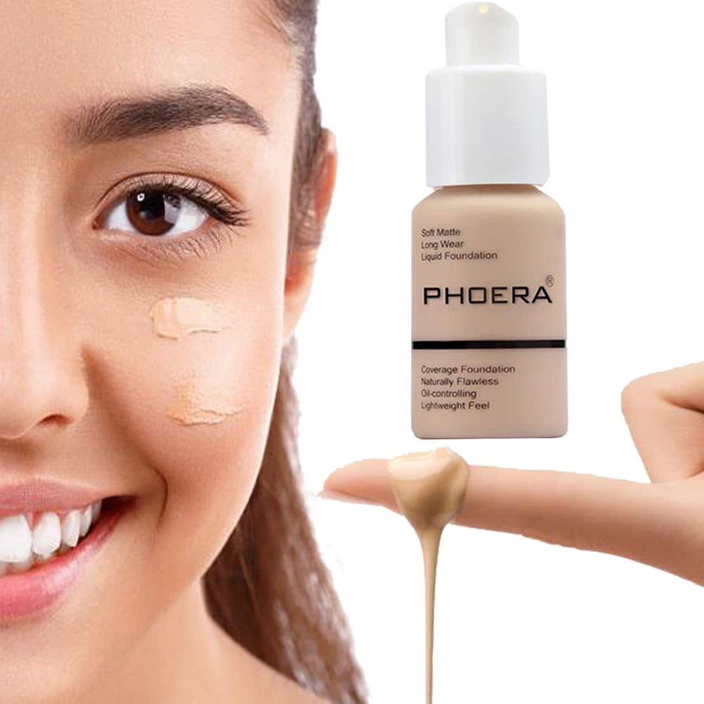 Omaky Phoera Foundation texture closeup highlights fine, air-light texture and comfortable wear.