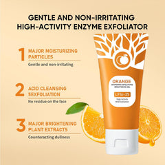 Omexry texture close-up highlights enzyme action for pore cleansing.