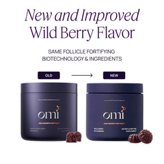 OCMI Hair Growth Peptides Gummies texture swatch for easy daily consumption.