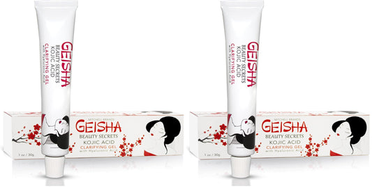 OMIC Geisha Kojic Acid Gel bottle front showing brightening formula