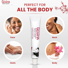Nighttime skincare routine with Geisha Gel for potential radiance