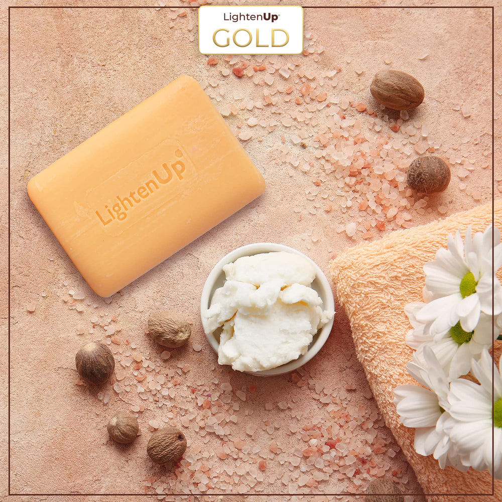 Textured surface of OMIC Lighten-Up bar highlighting ingredients.