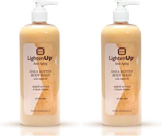 OMIC LightenUp bottle front promotes anti-aging nourishment for soft skin.