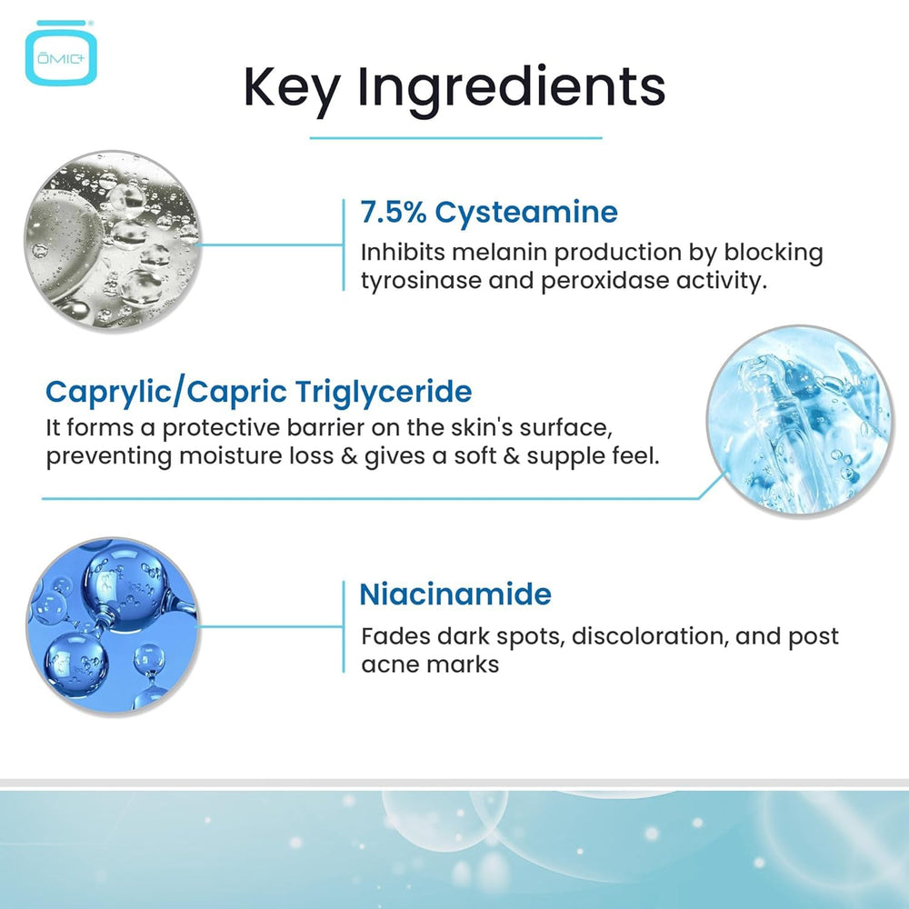 OMIC+ Skincare night-time application shown for daily care