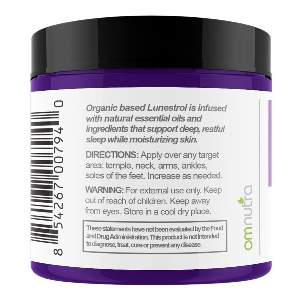 OmNutra magnesium sleep cream texture on skin delivering silky hydration.