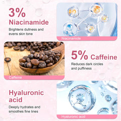 Omplen niacinamide and hyaluronic acid ingredients promise brightening and hydration.
