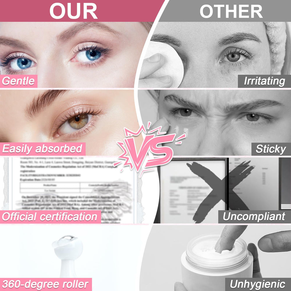 Omplen travel-friendly eye serum compact size for on-the-go application.
