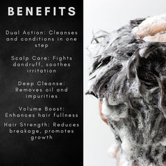 OMWAH tea tree scent close-up conveys refreshing scalp invigoration