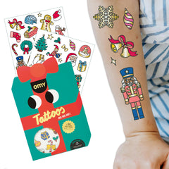 Omy Christmas tattoos Santa designs for quick festive fun for kids.