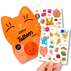 Omy Kawaii tattoos offer variety designs that are easy to apply for kids.