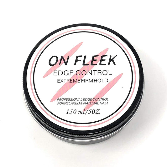 ON FLEEK Edge Control extreme hold in the jar keeps edges sleek and long-lasting.