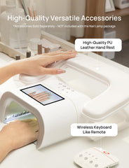ONAIL rechargeable nail lamp with battery charging for cordless convenience.