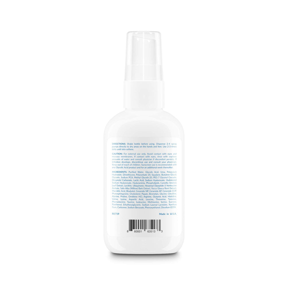 Oncoderm Hand FootRx moisturizing spray application with quick, even coverage for irritated skin.