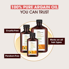 One 'N Only Argan Oil Hair Treatment protects against heat styling.