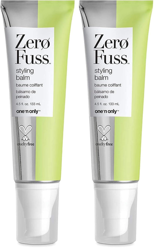 One 'N Only Zero Fuss Styling Balm bottle front view showing lightweight hold for all-day shaping.