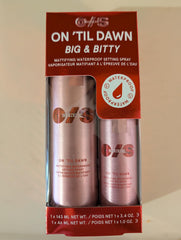 On ’Til Dawn Big & Bitty matte-finish mist delivers lightweight setting.
