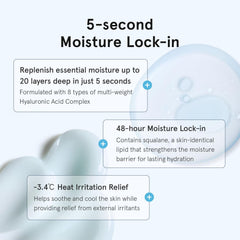 ONE THING Hyaluronic Squalane Serum applied on the face for smooth, non-sticky hydration.