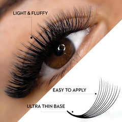 One V Salon lightweight volume lashes designed to mix with natural lashes