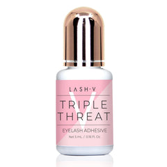 One V Salon Strong Triple Threat glue bottle cap close-up for precise bonding in pro lash work.