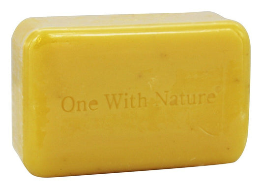 One With Nature Lemon Verbena bar soap front view for daily refreshing cleansing.