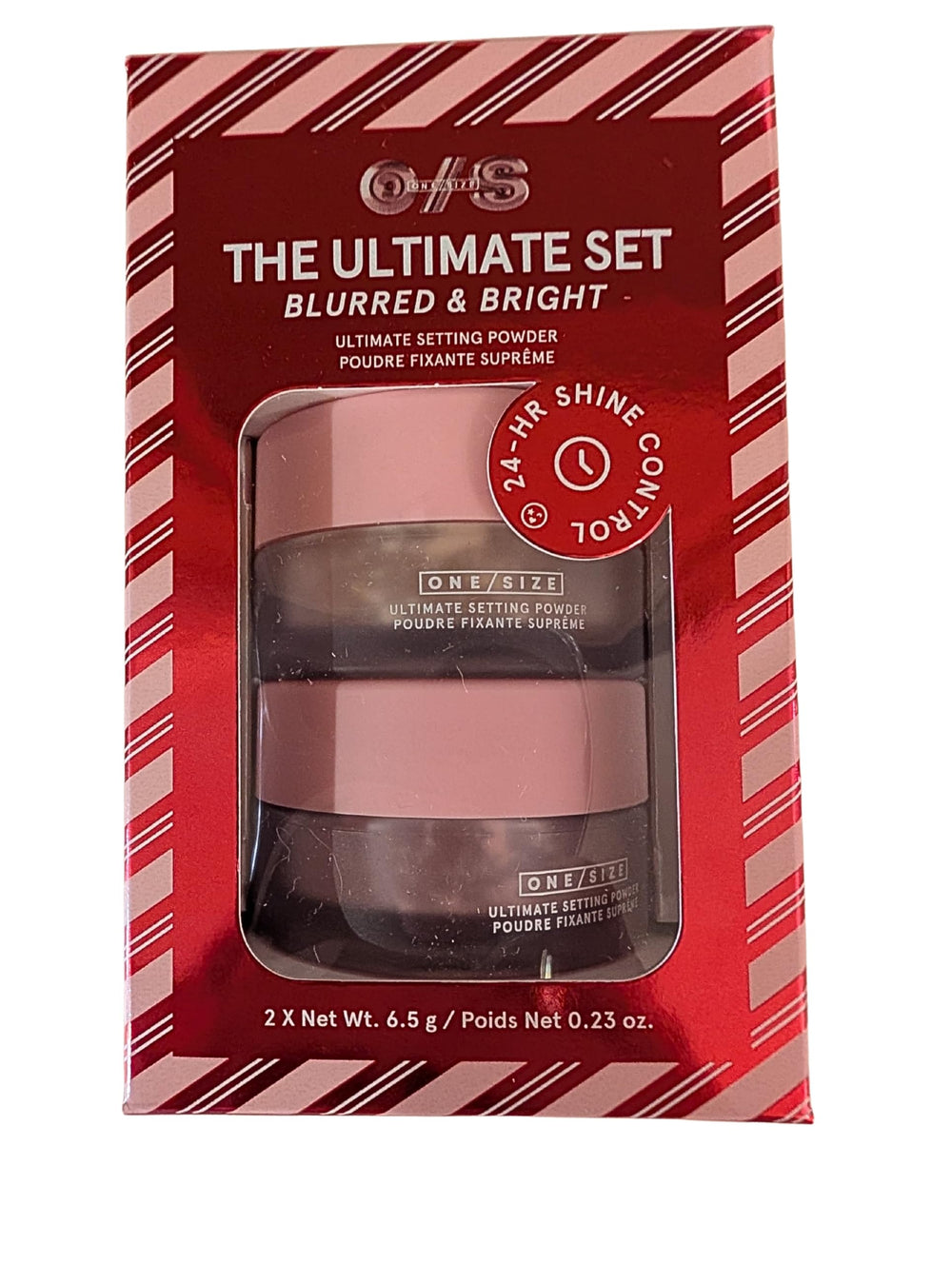 ONE/SIZE ultimate set ultra pink powder brightens and sets makeup with a refined soft-focus finish.
