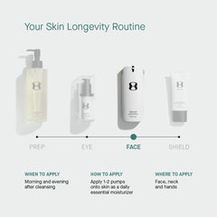 Front view of OneSkin OS-01 packaging, clean and clinical presentation