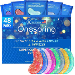 Onespring Eye Masks collagen under-eye patches hydrate and refresh tired eyes.
