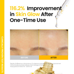 ONGREDIENTS Glass Skin Glow Serum application demonstrates radiant look.