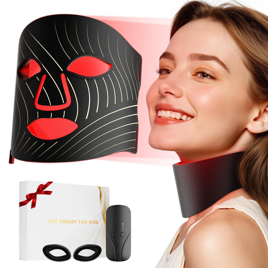 ONLUKY red light therapy face mask for at-home skincare with 103 LEDs.