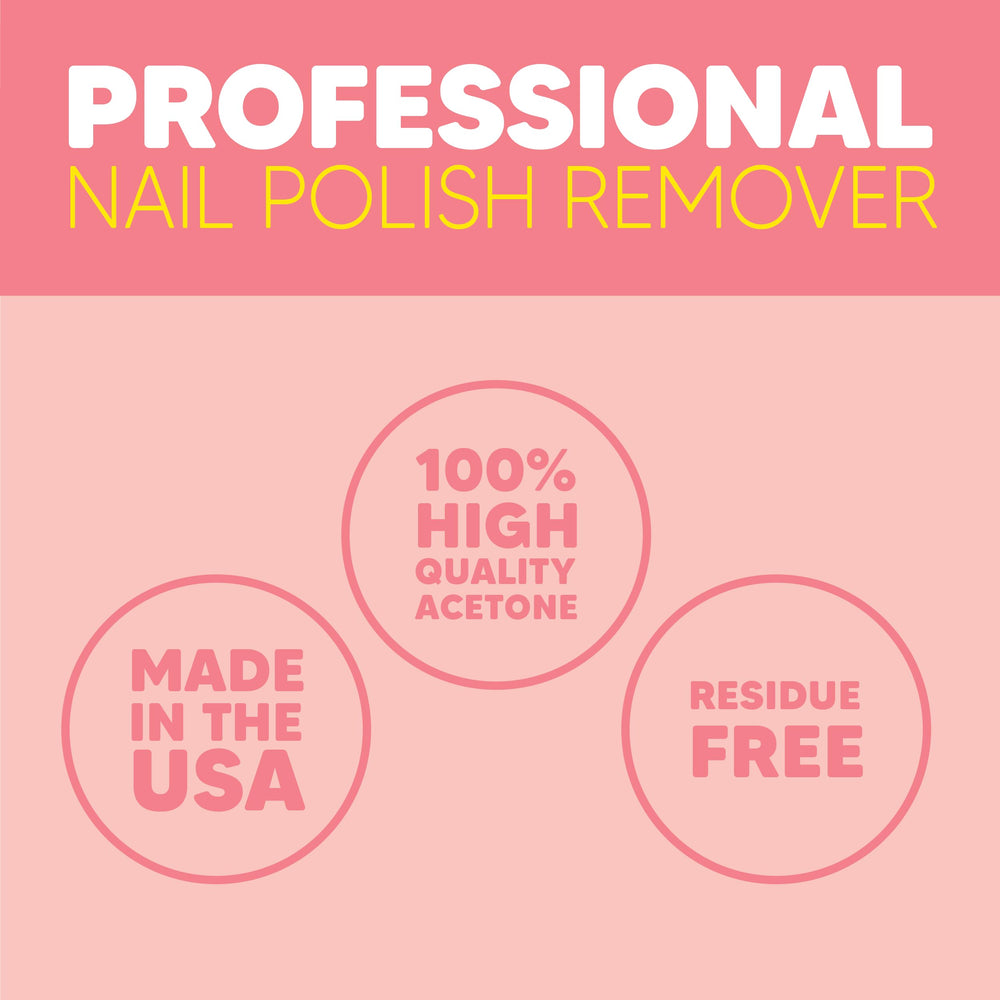 Onyx Professional glitter polish removal in action, showing effective removal of glitter polish.